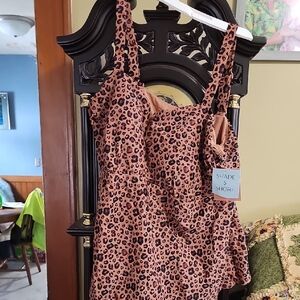 Shade & Shore Animal Print Swimsuit Top